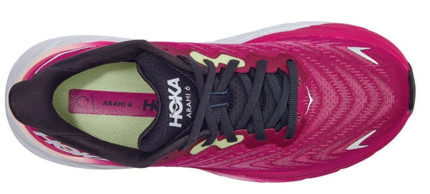 HOKA Women's Arahi 6 Wide (D) - Festival Fuchsia/Ibis Rose (1123197-FFIR) 5 HOKA Women's Arahi 6 Wide (D) - Festival Fuchsia/Ibis Rose (1123197-FFIR) - Image 3