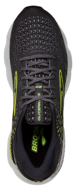 Brooks Women's Glycerin GTS 20 - Ebony/White/Nightlife (1203701B047) -BROOKS Store 120370 047 o glycerin gts 20 womens supportive cushion running shoe