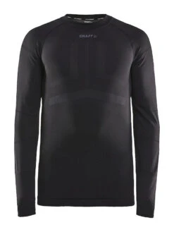 Craft Men's Active Intensity Crewneck Baselayer - Black/Asphalt (1907933-999995) 14 Craft Men's Active Intensity Crewneck Baselayer - Black/Asphalt (1907933-999995) -BROOKS Store 1907933 999995 Active Intensity CN LS F Preview