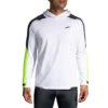 Brooks Men's Run Visible Thermal Hoodie - White/Asphalt/Nightlife (211411134) -BROOKS Store 211411 134 MF Run Visible Thermal Hoodie