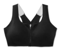 Brooks Women's Dare Zip Run Sports Bra - Black (350075001) -BROOKS Store 350075 001 lf Dare Zip d948f07f 7ba2 42bc 9969 31c35463e93f
