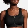 Brooks Women's Dare Zip Run Sports Bra - Black (350075001) -BROOKS Store 350075 001 mf Dare Zip bc3445bc 2283 4feb 8405 27e025bf9d6c