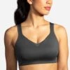 Brooks Women's Drive Convertible Run Bra - Asphalt (350081081) -BROOKS Store 350081 081 MF Drive Convertible Run Bra