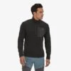 Patagonia Men's R1 Air Zip Neck - Black (40245BLK) -BROOKS Store 40245 BLK MK1