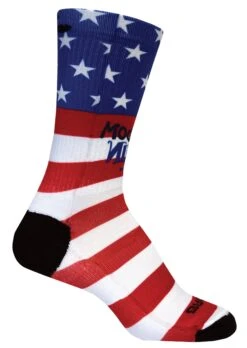 Brooks Pacesetter Freedom Run Crew Sock - Red/White/Blue (741496903)