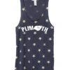 Women's Plimoth Racerback Stars And Stripes Tank - Navy Blue ( PLI-AA1927P-S) -BROOKS Store aa1927p gy z FF