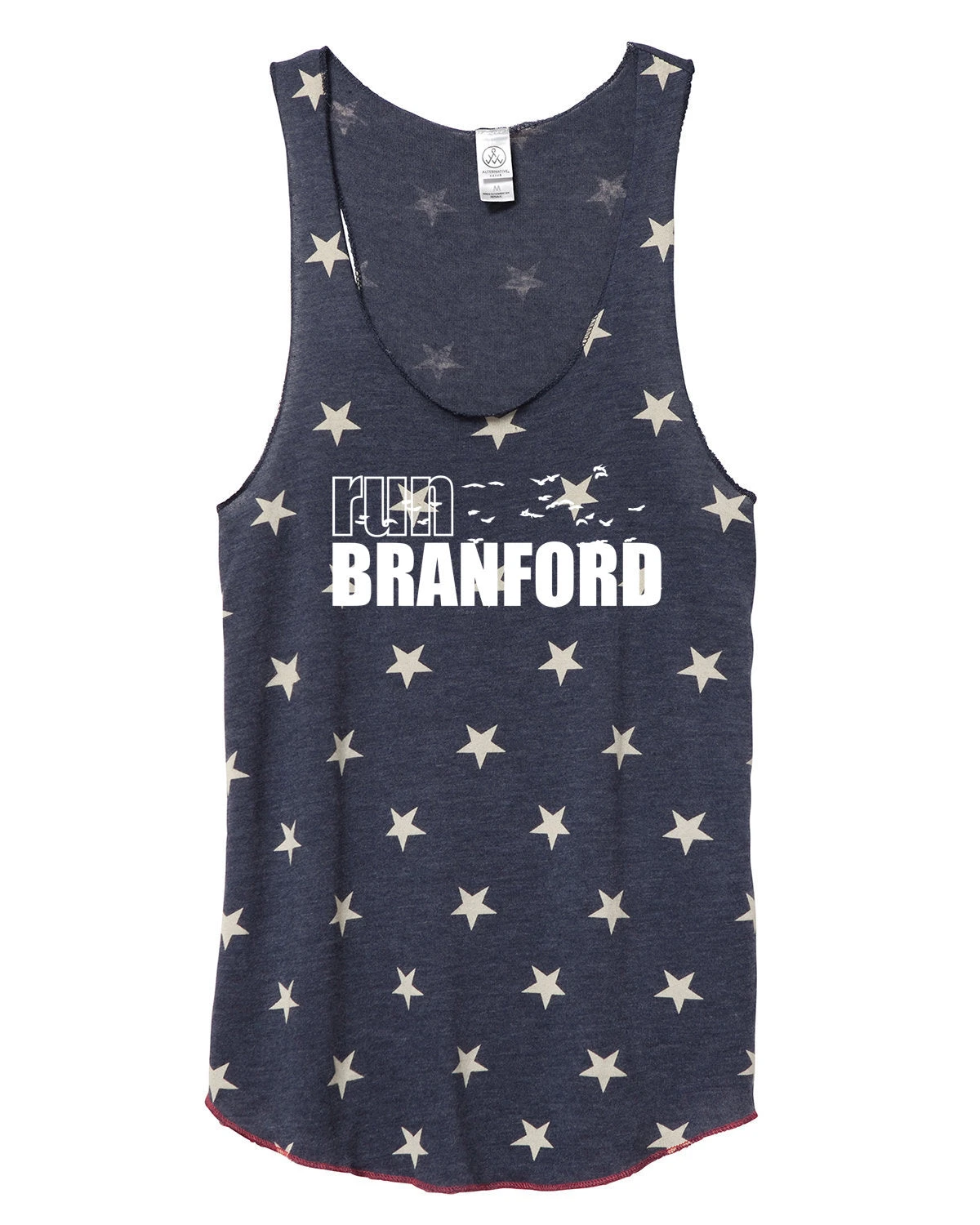 Women's Branford Racerback Stars And Stripes Tank - Navy Blue (RUNBRANFORD-AA1927P-S) 3 Women's Branford Racerback Stars And Stripes Tank - Navy Blue (RUNBRANFORD-AA1927P-S)