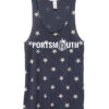 Women's Portsmouth Racerback Stars And Stripes Tank - Navy Blue (PORT-AA1927P-S) -BROOKS Store aa1927p gy z FF 6