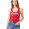 Women's Manchester Racerback Stars And Stripes Tank - Red (RUNMANCH-AA1927P-TRS) -BROOKS Store aa1927p n1 z 3