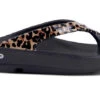 Oofos Women's OOlala Limited Sandal - Black/Leopard (1403) -BROOKS Store ezgif.com gif maker 2022 09 26T095602.499