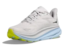 HOKA Women's Clifton 9 -BROOKS Store hoka womens clifton nine running shoe gray blue 4