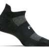 Feetures! High Performance Ultra Light No-Show Tab Running Socks - Black (FA5501) -BROOKS Store hp ul tab black sock on foot form 2