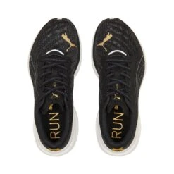 PUMA Women's Deviate Nitro 2 -BROOKS Store puma womens deviatenitro two running shoe black gold 8